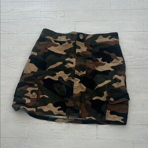Camo jean skirt